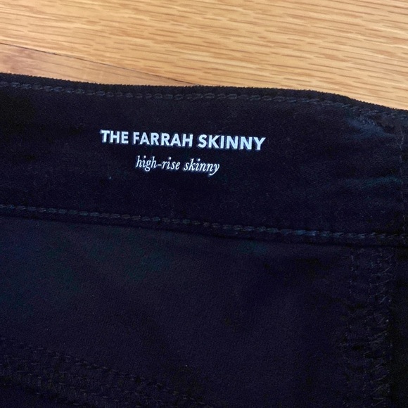 Adriano Goldschmied Black High Rise Velvet Jeans Size 31R - Picture 6 of 10